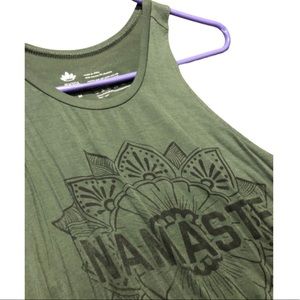 olive green namaste tank top